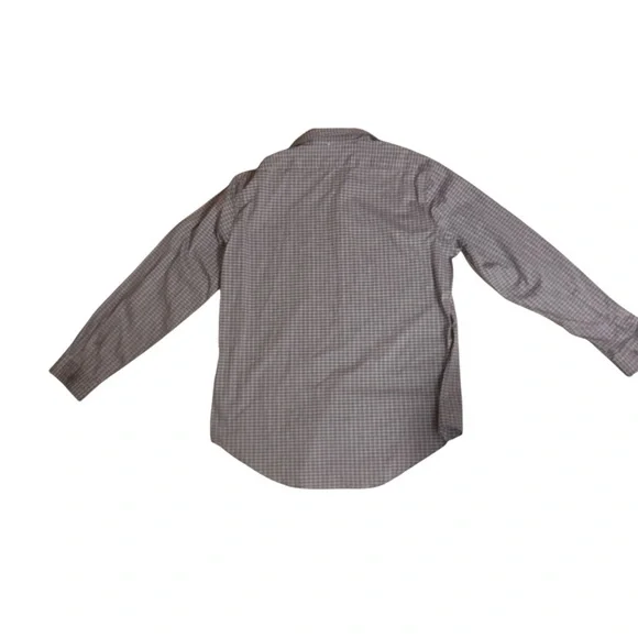 Calvin Klein Men's Purple and White Checkered Shirt - Picture 2 of 4